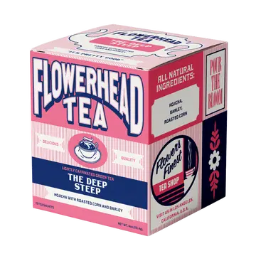 Flowerhead The Deep Steep Tea Bags – 15 Sachets | Hojicha, Barley, Roasted Corn