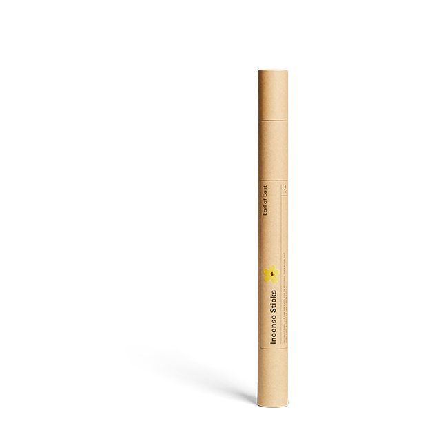 Earl of East Home & Incense Stick in Flower Power scent, featuring a delicate blend of violet, peony, and black tea for a floral and soothing aroma.