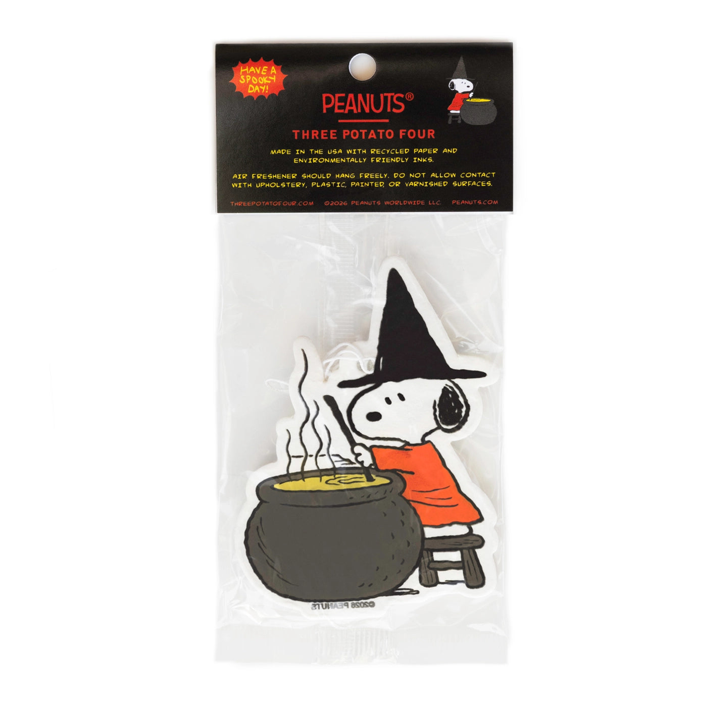 3P4 X Peanuts® Halloween - Snoopy Witch Air Freshener Home & Car Card Air Freshener (Hinoki)