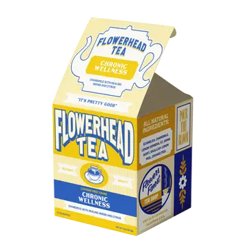 Flowerhead Chronic Wellness Tea Bags – 15 Sachets | Echinacea Purpurea, Lemon Peel, Chamomile, Lemon Balm, Orange Peel, Tulsi, Lemon Myrtle Flavor