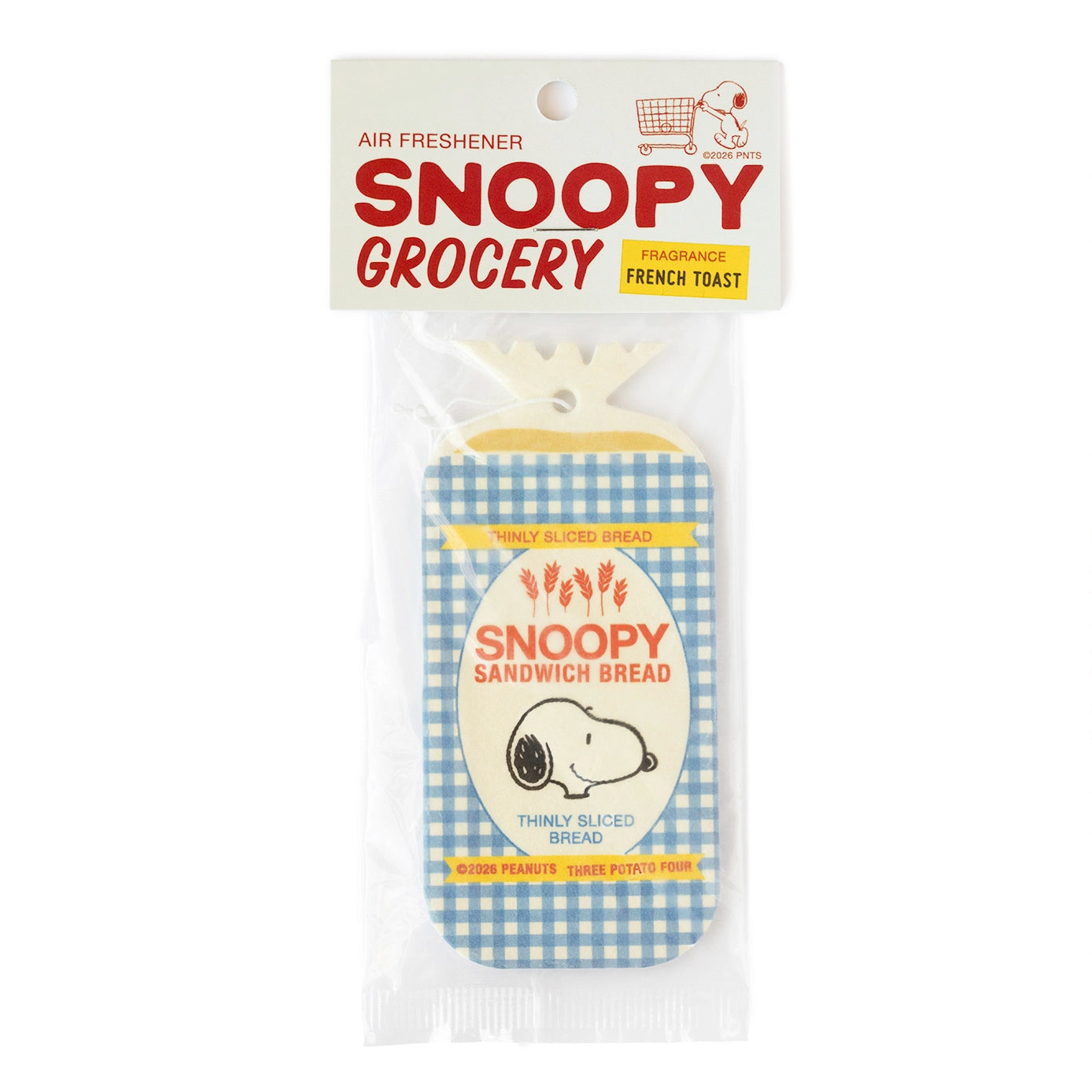 3P4 X Peanuts® Grocery - Snoopy Bread Air Freshener Home & Car Card Air Freshener (French Toast)